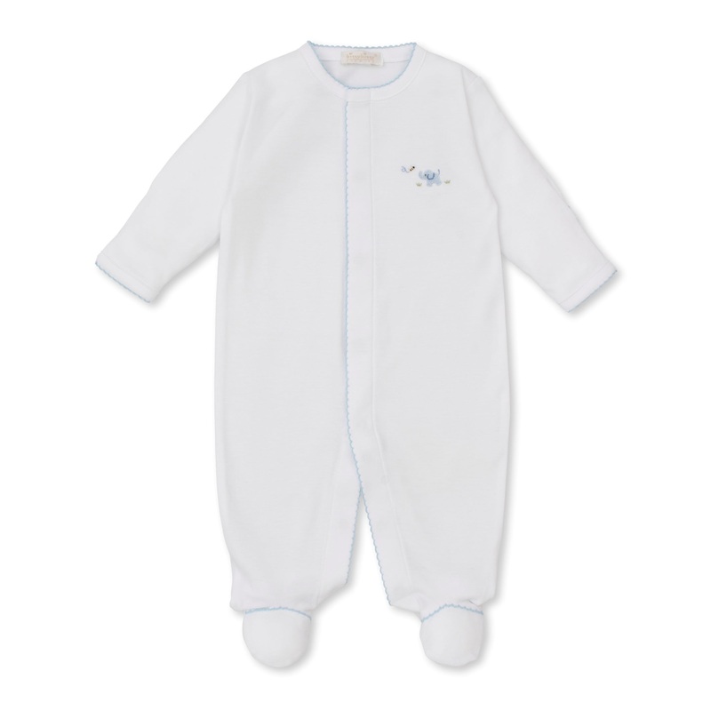 Premier Blue Elephant Empire Embroidered Footie