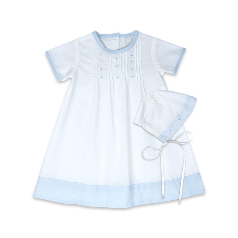 Boy’s Blessings White & Blue Daygown Set