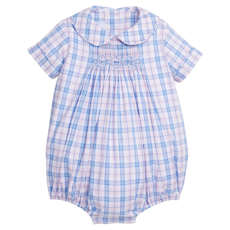 Boy’s Chest Smocked Bubble, Albany Plaid