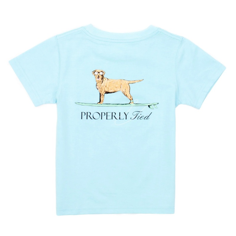 Boy Waverider Short Sleeve T-Shirt, Powder Blue