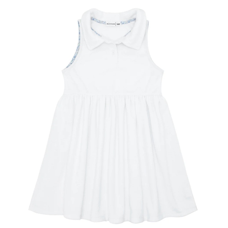 Girl WhiteFrench Terry Tennis Dress
