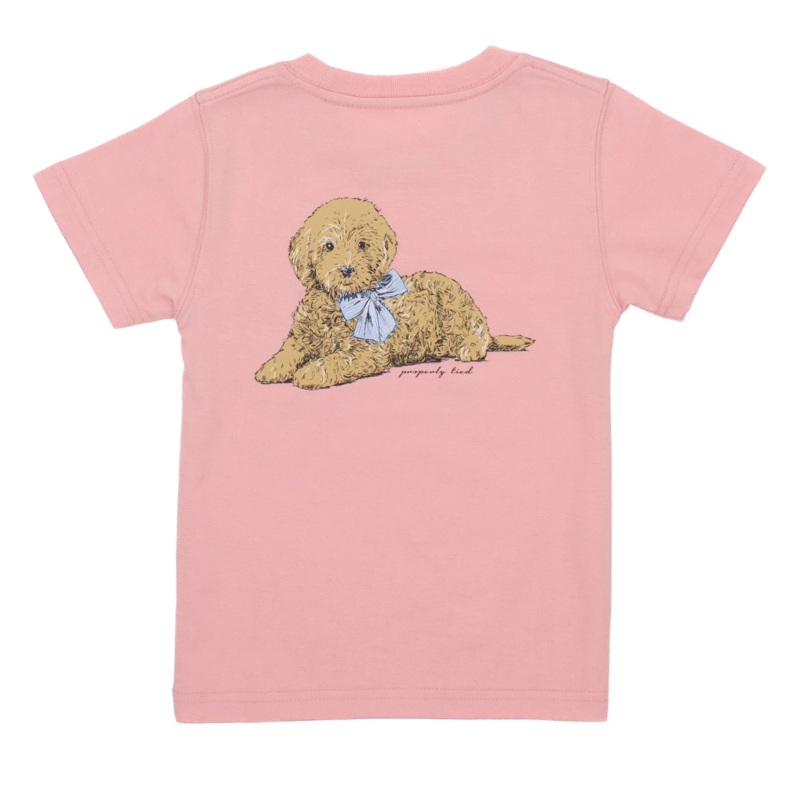 Girls Doodle Short Sleeve T-Shirt, Blush