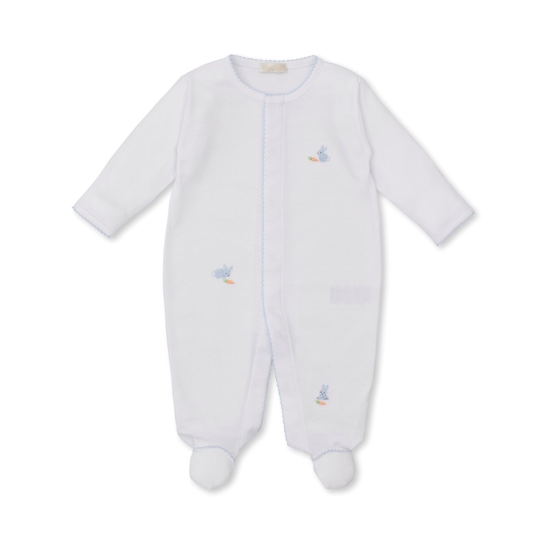 Premier Blue Baby Bunny Patch Embroidered Footie