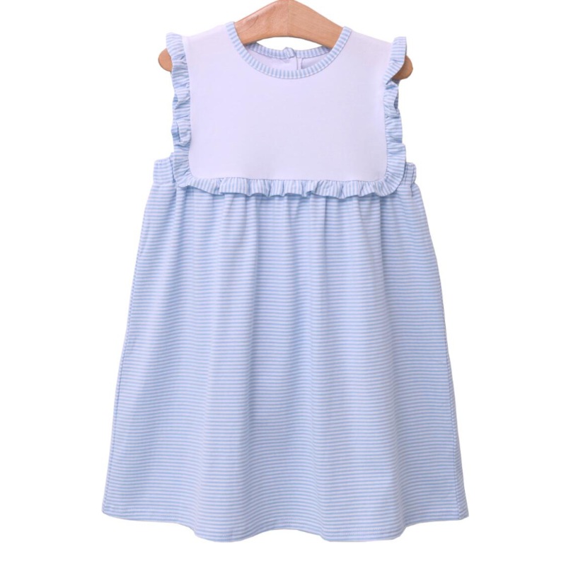 Alice Dress, Light Blue Stripe