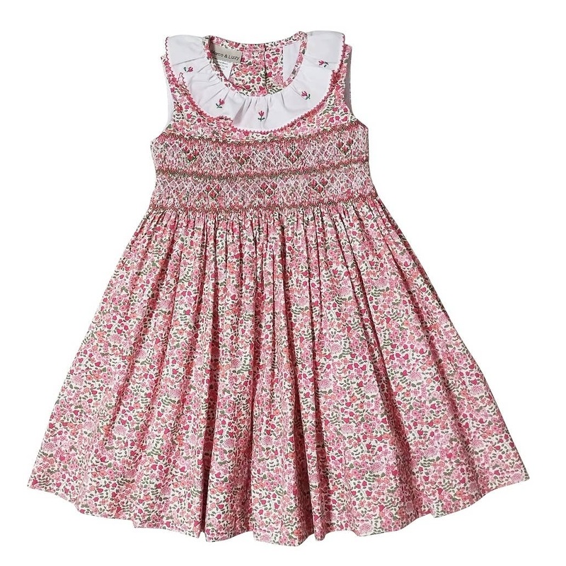 Brooke Floral Print Smocked Classic Dress