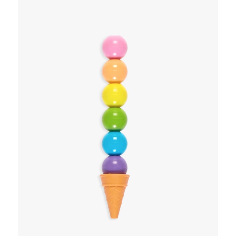 Rainbow Scoops Stackable Erasable Crayons