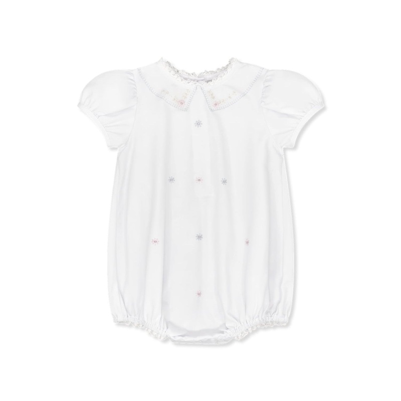 Blessings White Floral Embroidered Ashtyn Bubble