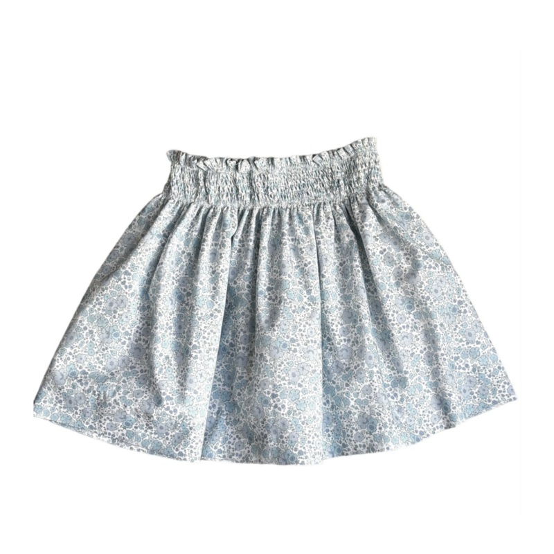 Blue Floral Liberty A Line Skirt