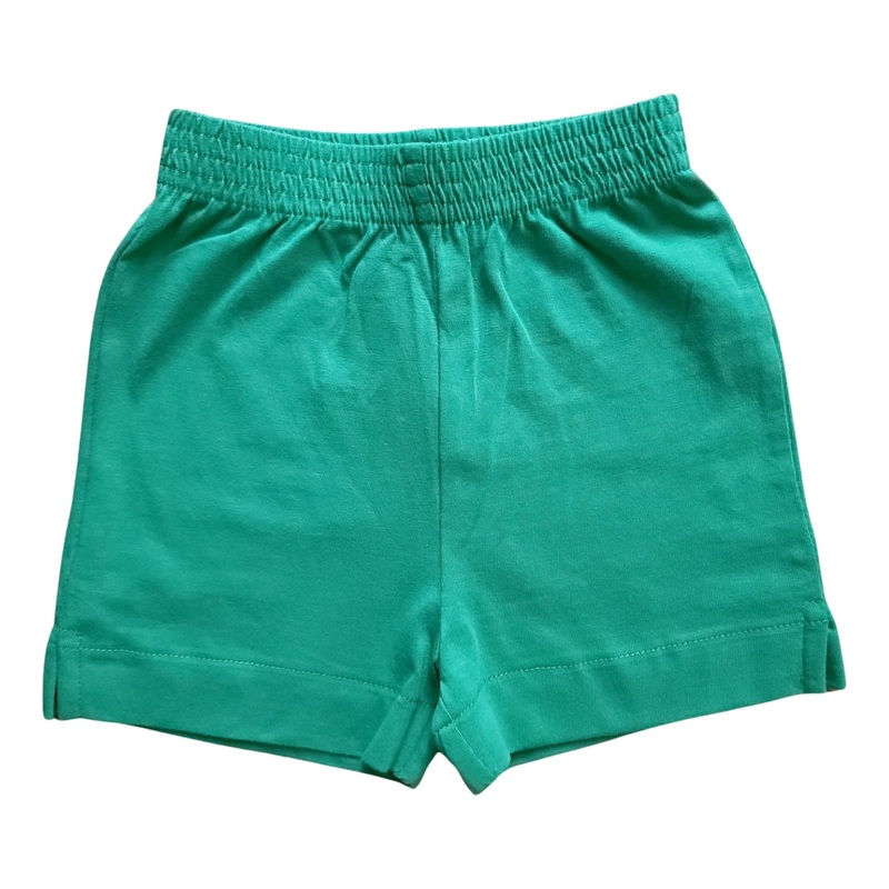 Boy’s Cotton Play Shorts, Mint Green (Shorter Version)
