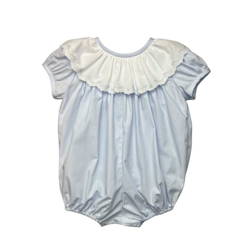 Christy Ruffle Collar Blue Bubble