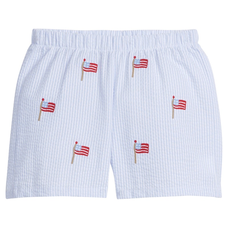 Embroidered Basic Shorts, Flags