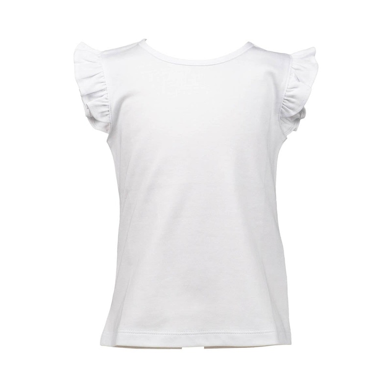 Flutter Sleeve White Shirt