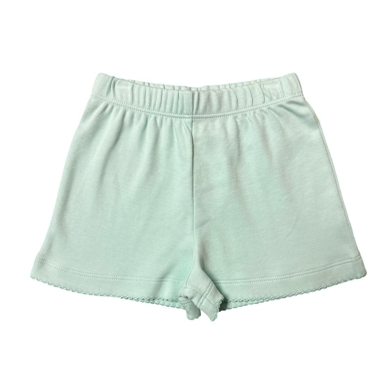 Girl Cotton Play Shorts, Seafoam