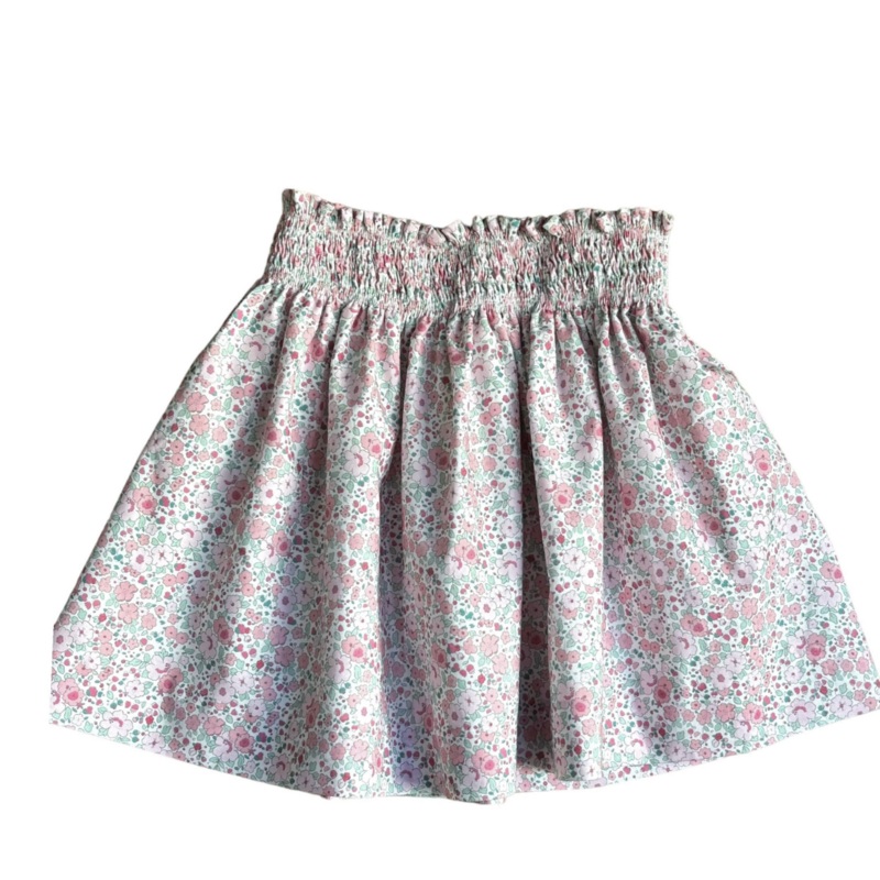 Pink Floral Liberty A Line Skirt