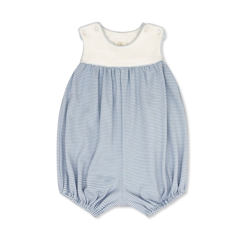 Seaside Blue Ministripe Knit Charming Bubble