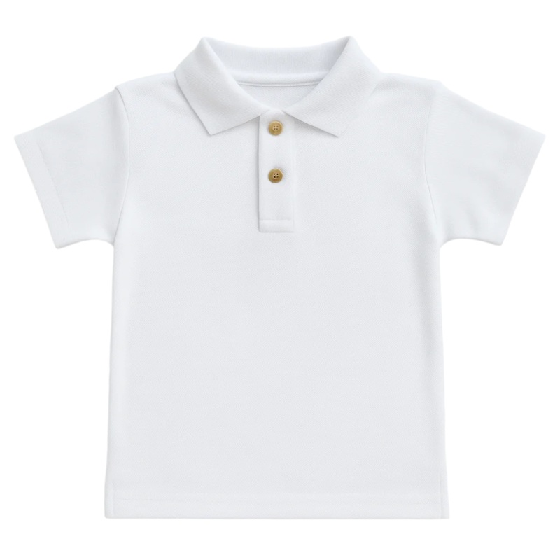 Short Sleeve Polo Shirt, White