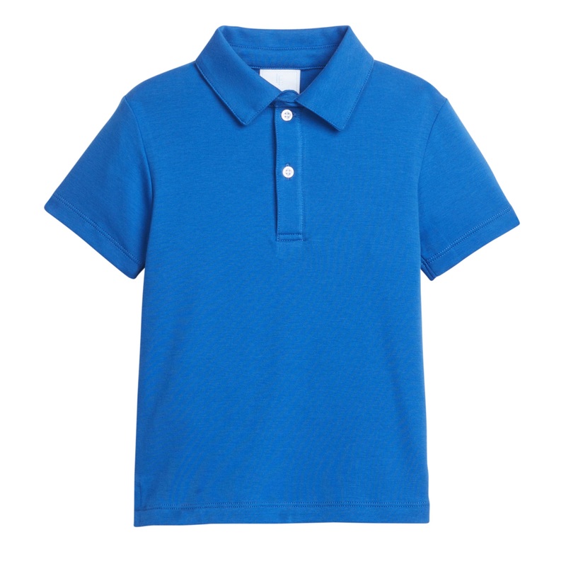 Short Sleeve Solid Polo Shirt, Royal Blue