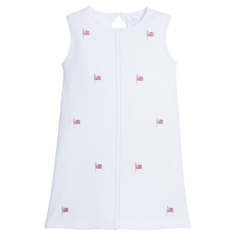 Suzy Dress, Embroidered Flags