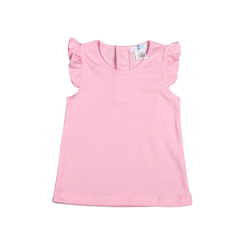 Girl’s Pink Mini Floral Butterfly Sleeve Top