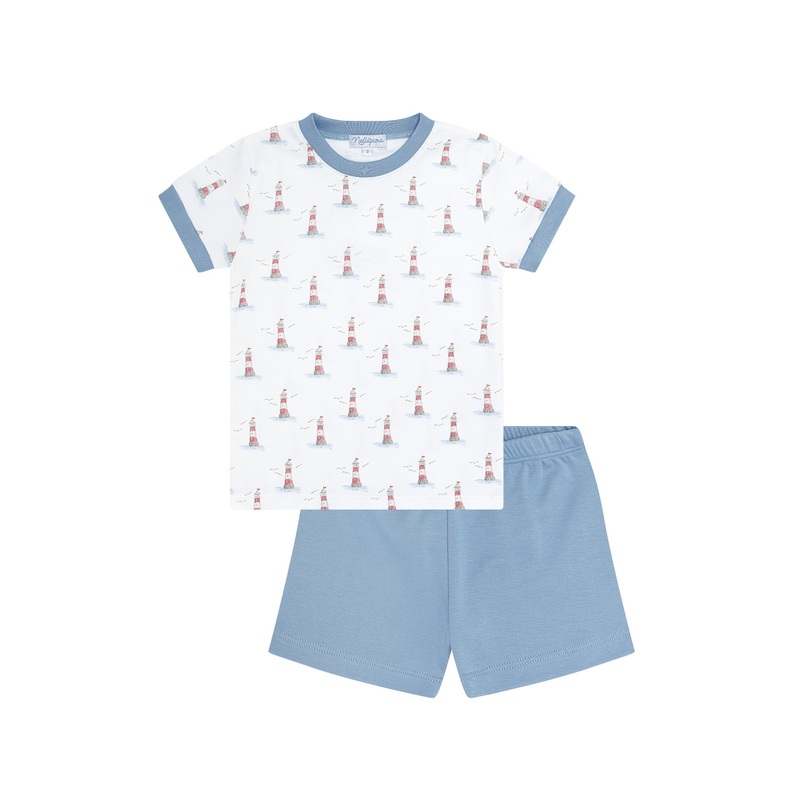 Lighthouse Print Boy Short Set
