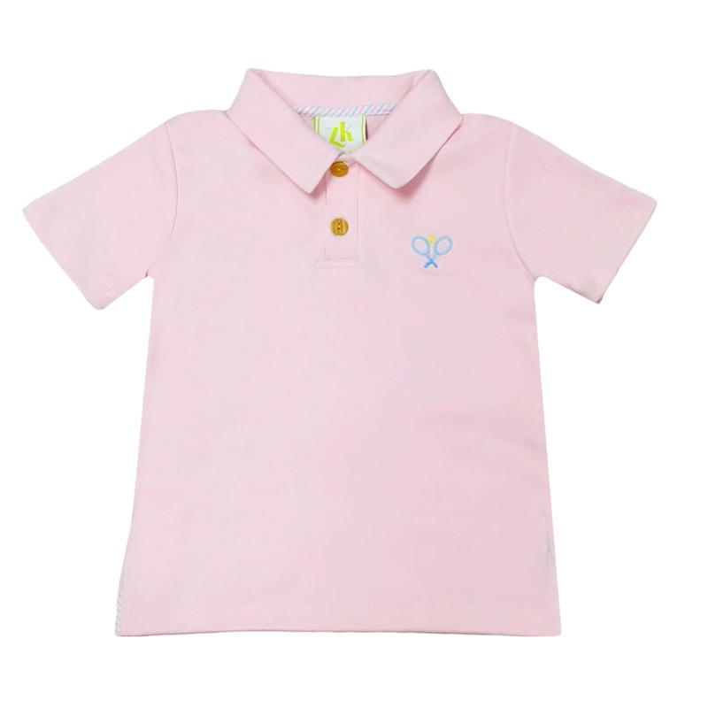 Tennis Ian Polo, Pink Knit