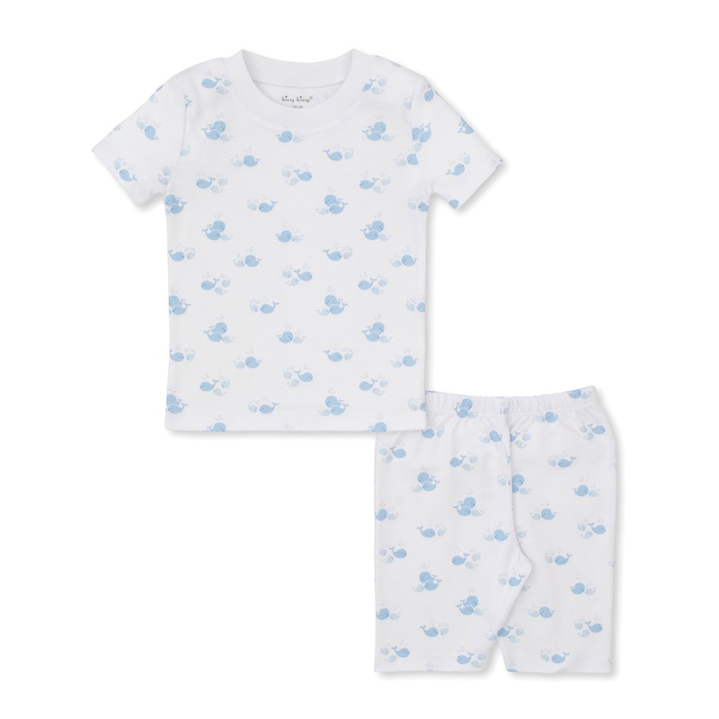 Whale Wonder Blue Print Short PJ Set