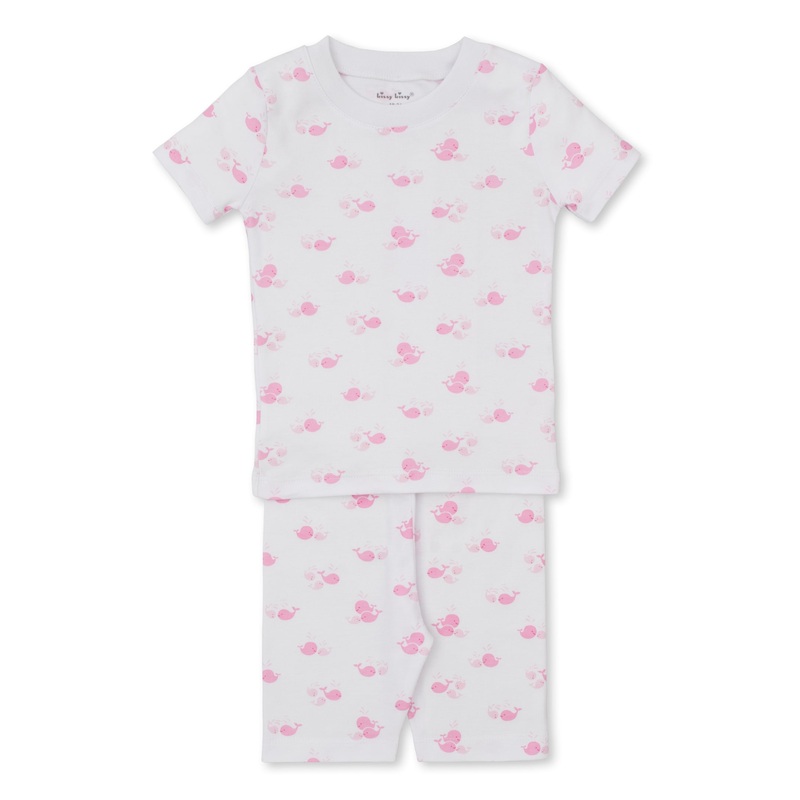 Whale Wonder Pink Print Short PJ Set
