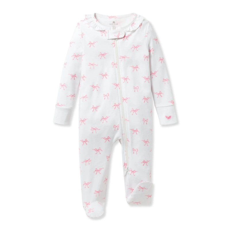 Baby Pima Romper in Blushing Bows