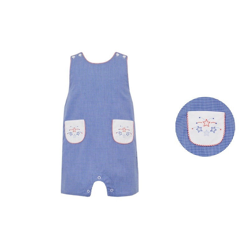Boy’s Stars Pockets Royal Blue Microcheck John John