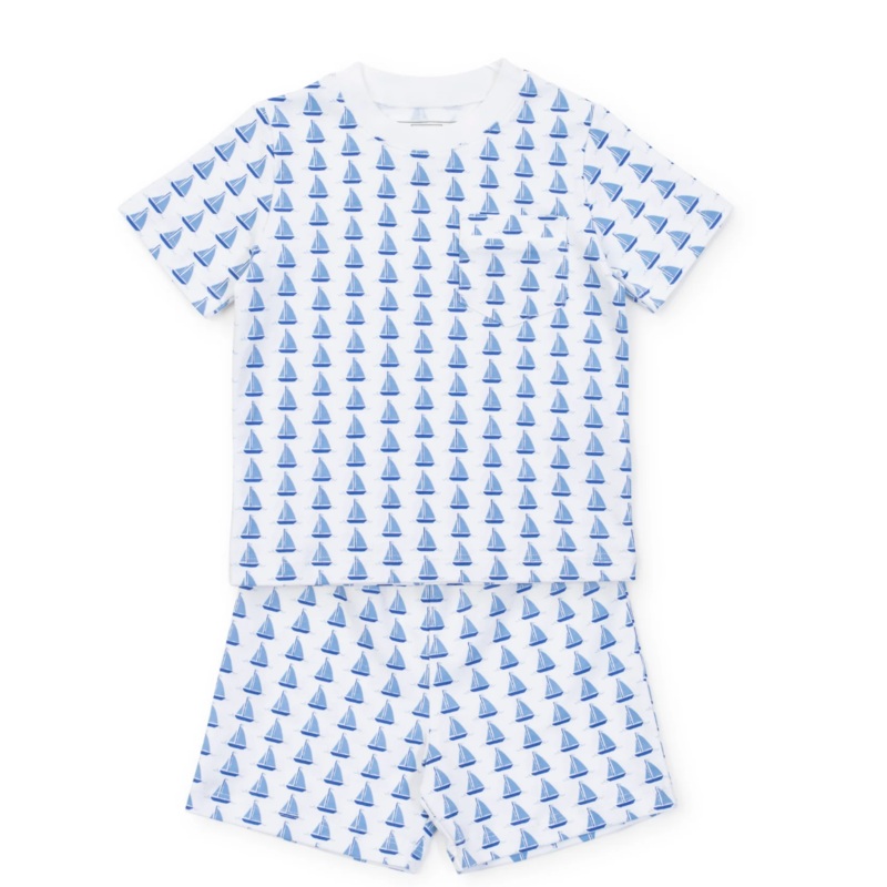 Charles Boy’s Pima Cotton Pajama Short Set Sailing Away