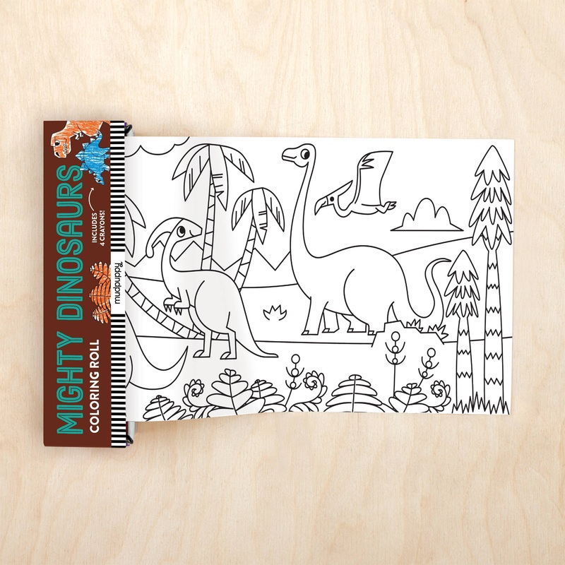 Coloring Roll, Mighty Dinosaurs