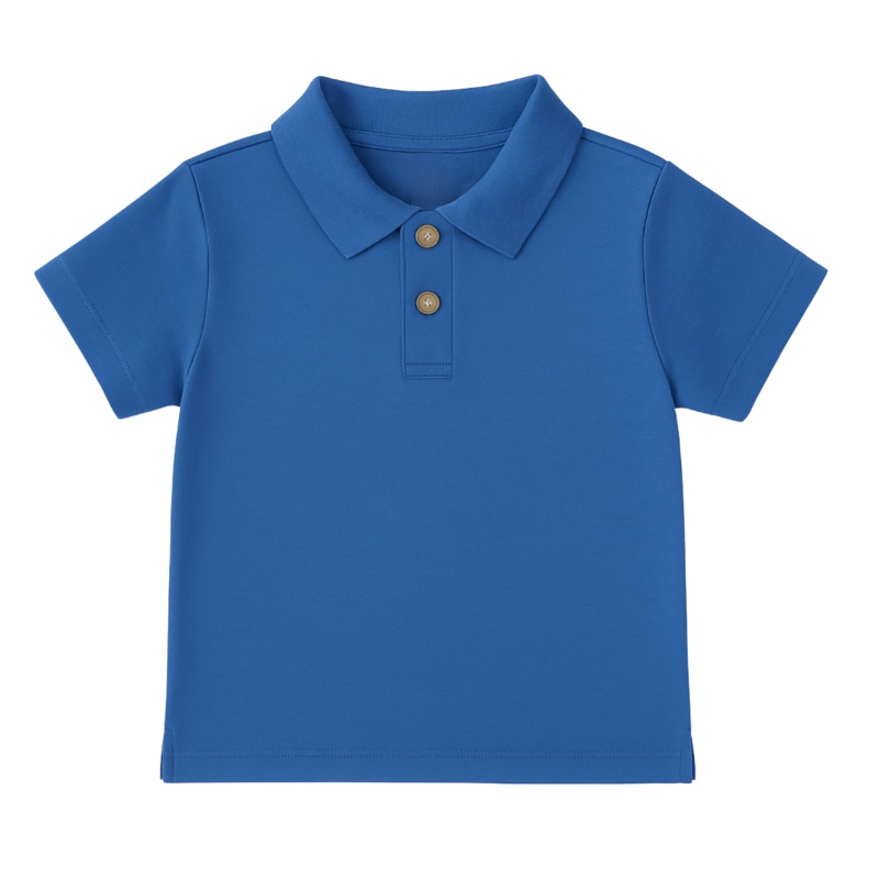 Short Sleeve Polo Shirt, Dark Chambray