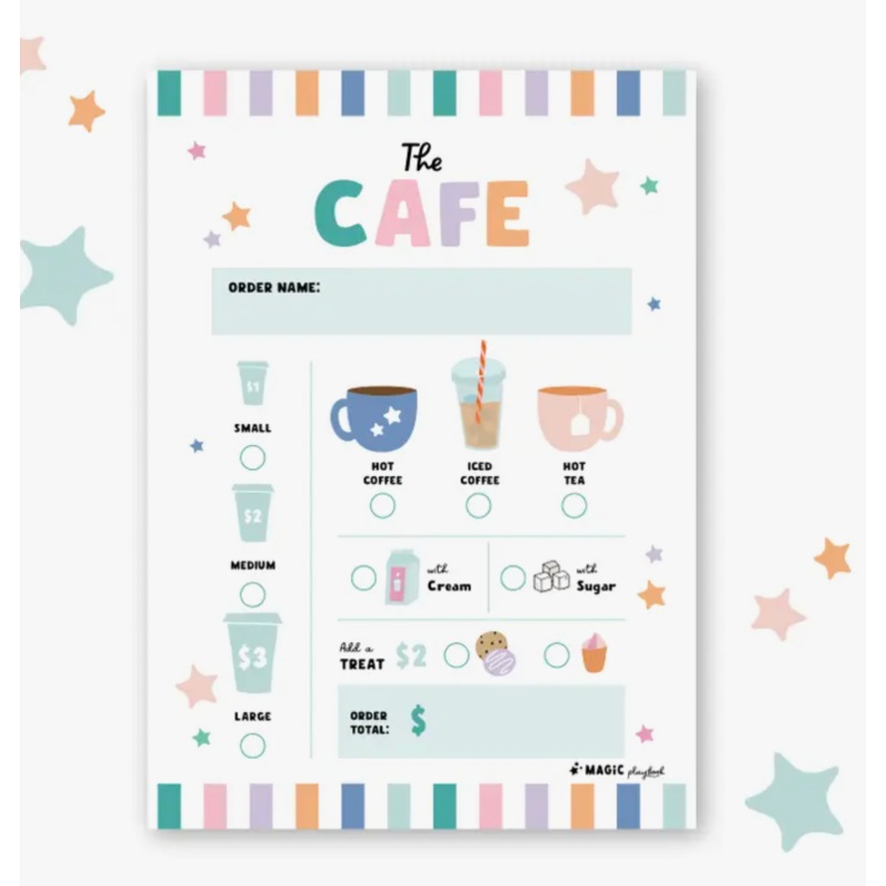 The Cafe Pretend Play Notepad