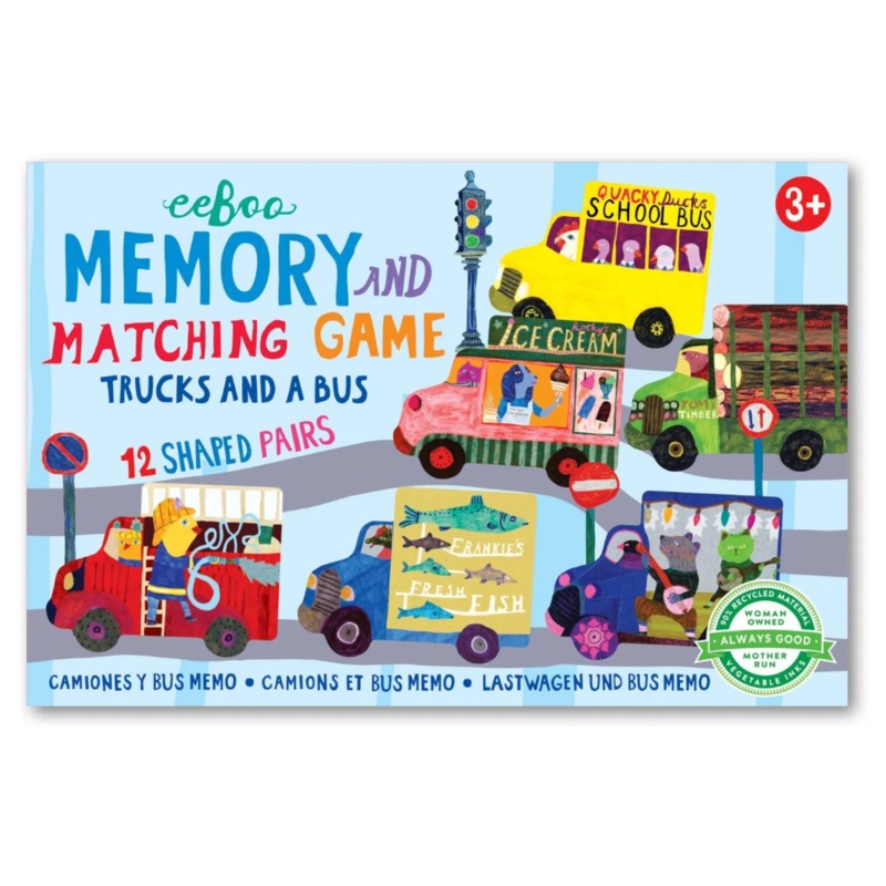 Trucks & a Bus Little Memory & Matching Game