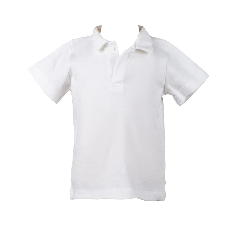 White Short Sleeve Polo Shirt