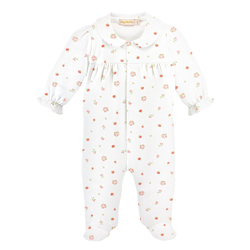 Rosebuds II Round Collar Footie