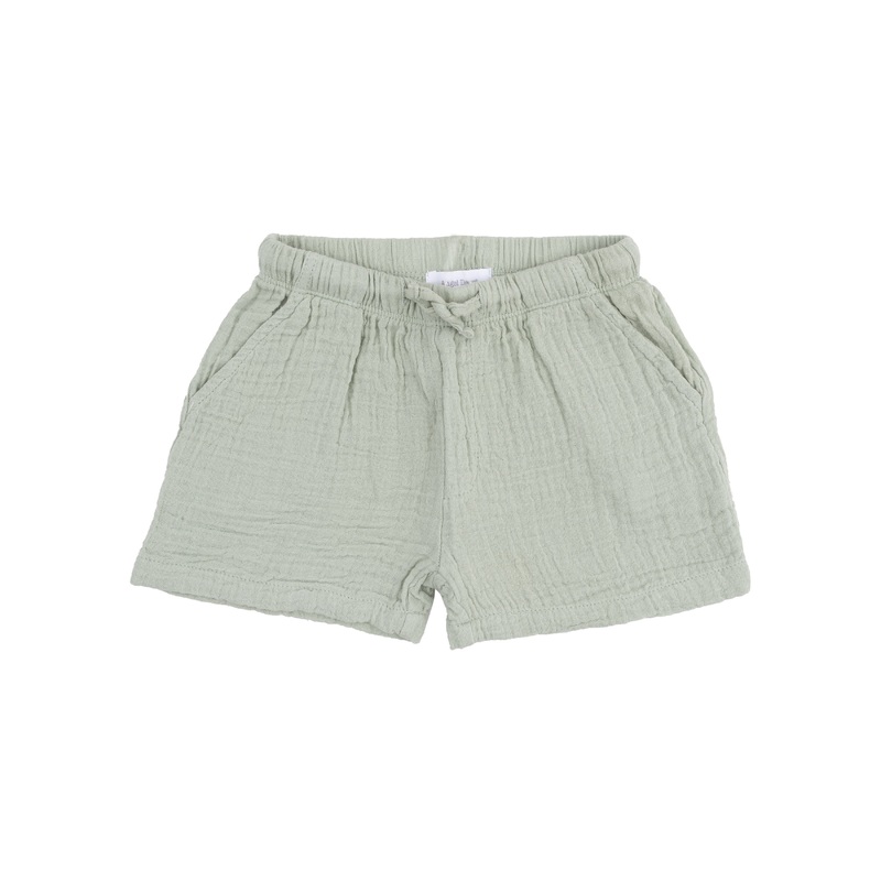 Solid Muslin Desert Green Shorts