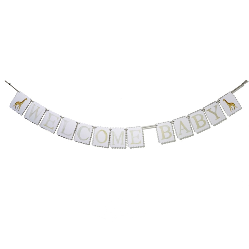 Welcome Baby Giraffe Banner
