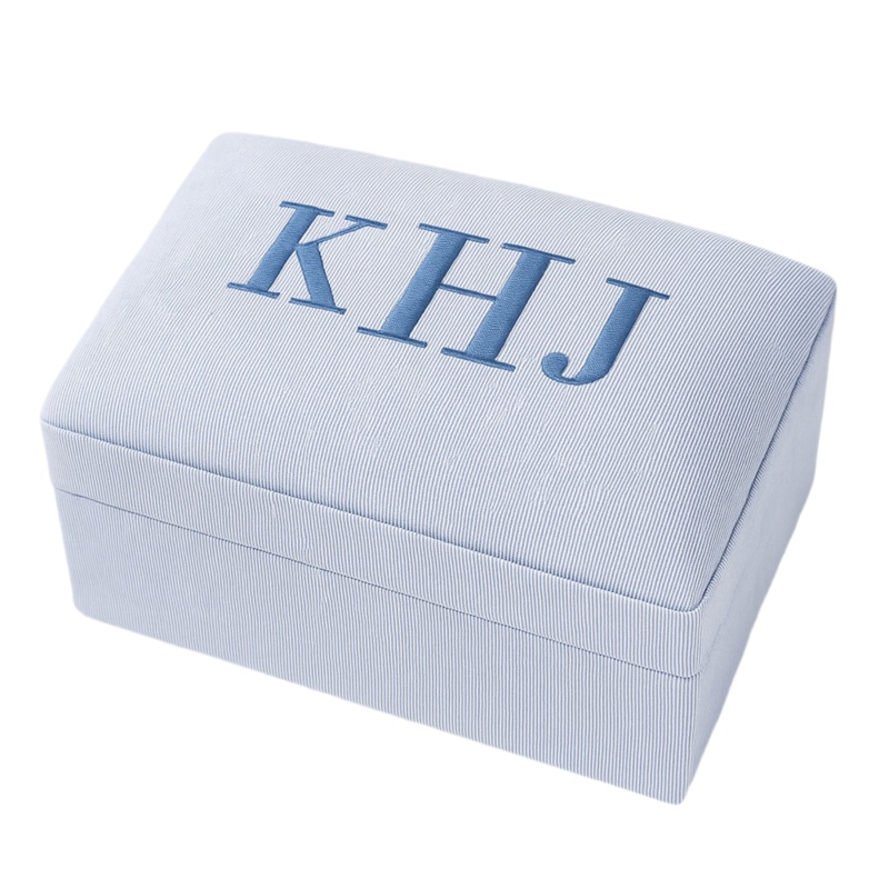 Blue Microstripe Small Keepsake Box