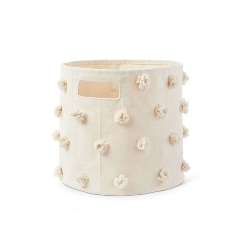 Storage Bin, Pom Pom- Natural