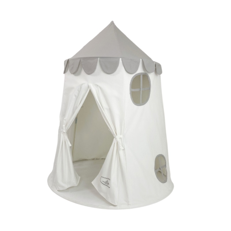 Tower Tent, White with Grey