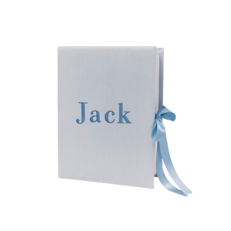 Blue Microstripe Medium Keepsake Box