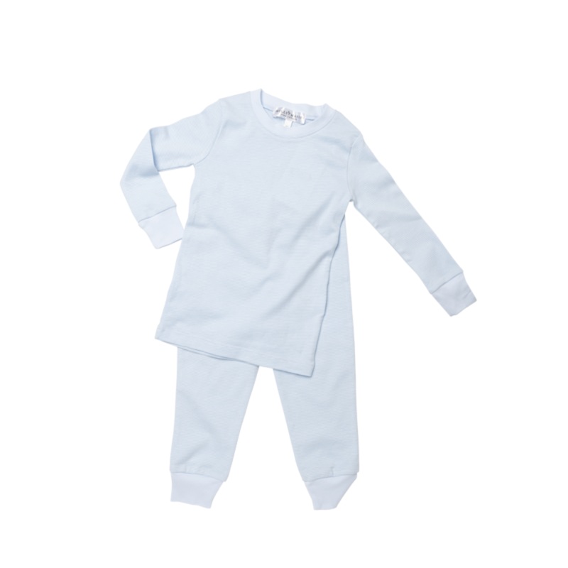 Loungewear Set, Blue Mini Stripe