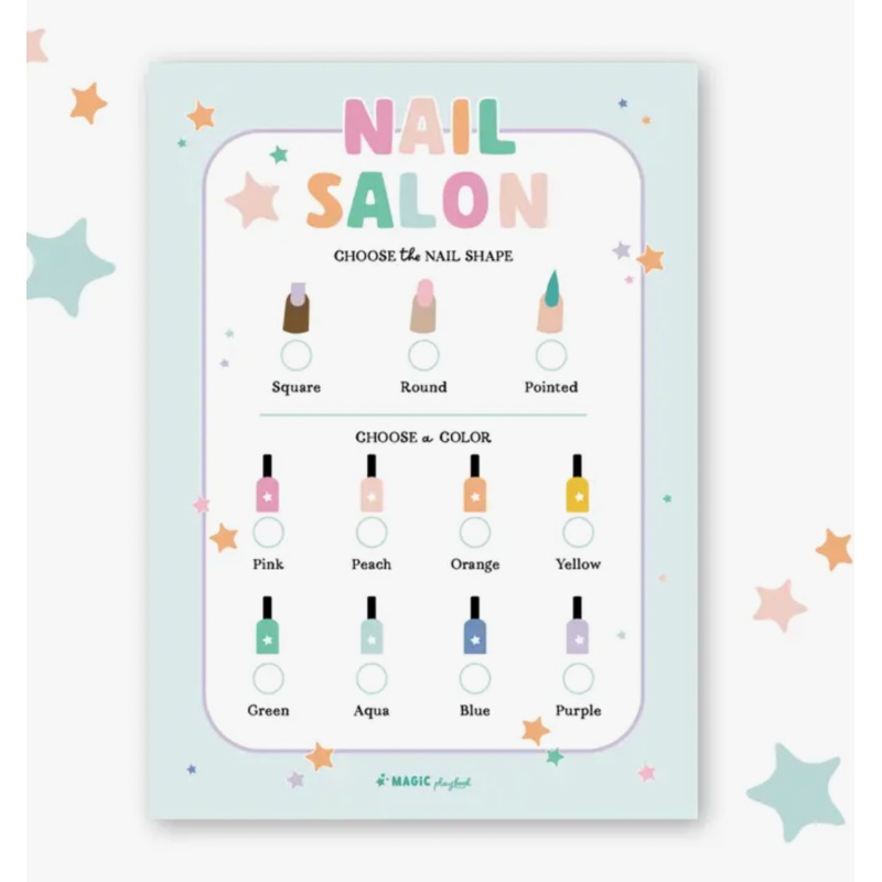 Nail Salon Pretend Play Notepad