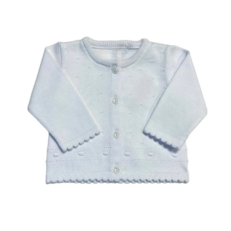 Pointelle Cardigan, White
