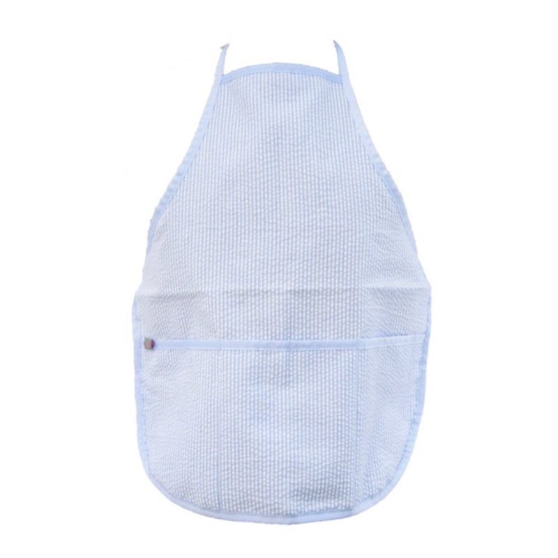 Seersucker Art Smock/Apron, Blue
