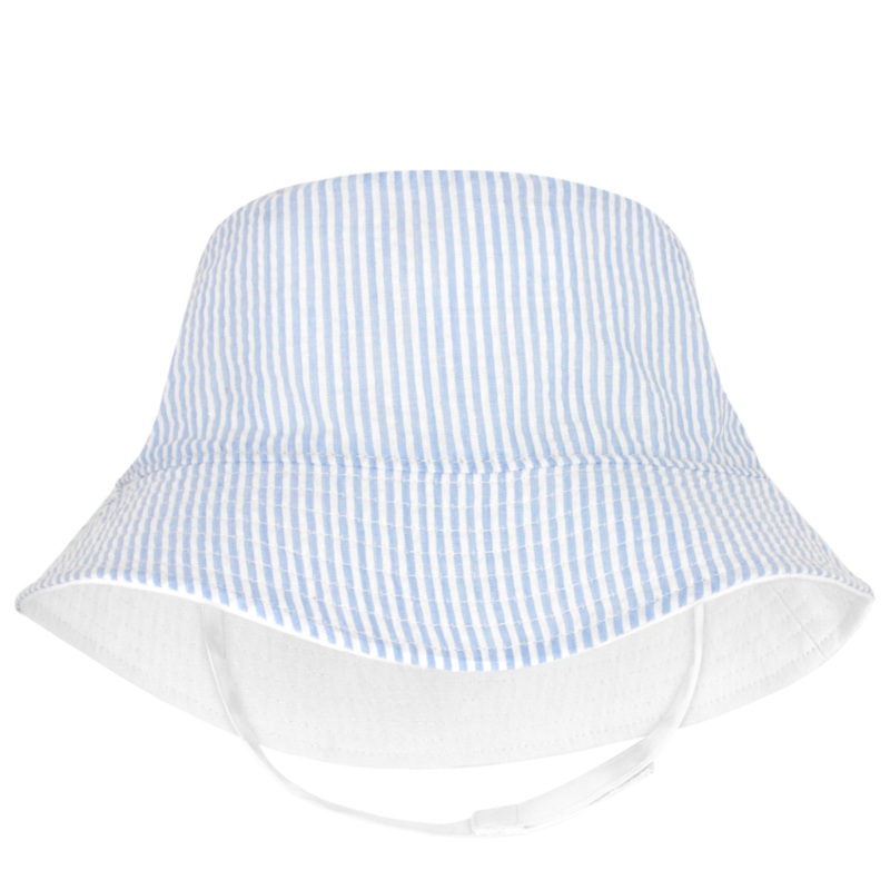 Seersucker Sunhat, Light Blue