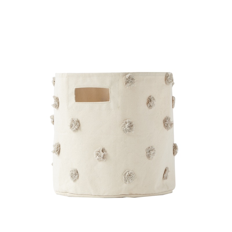 Storage Bin, Pom Pom- Grey