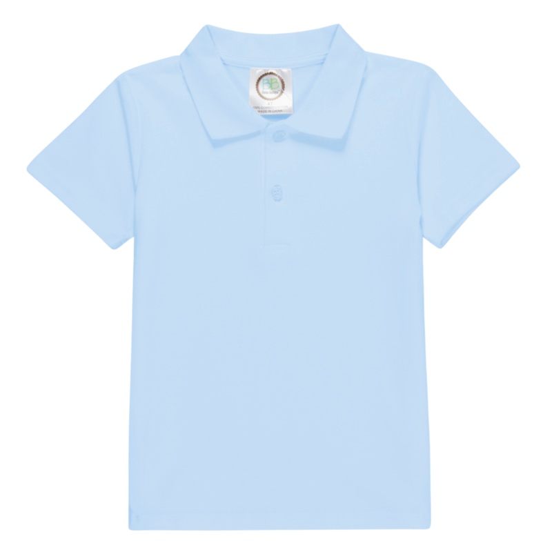 Boy’s Short Sleeve Polo Shirt, Light Blue