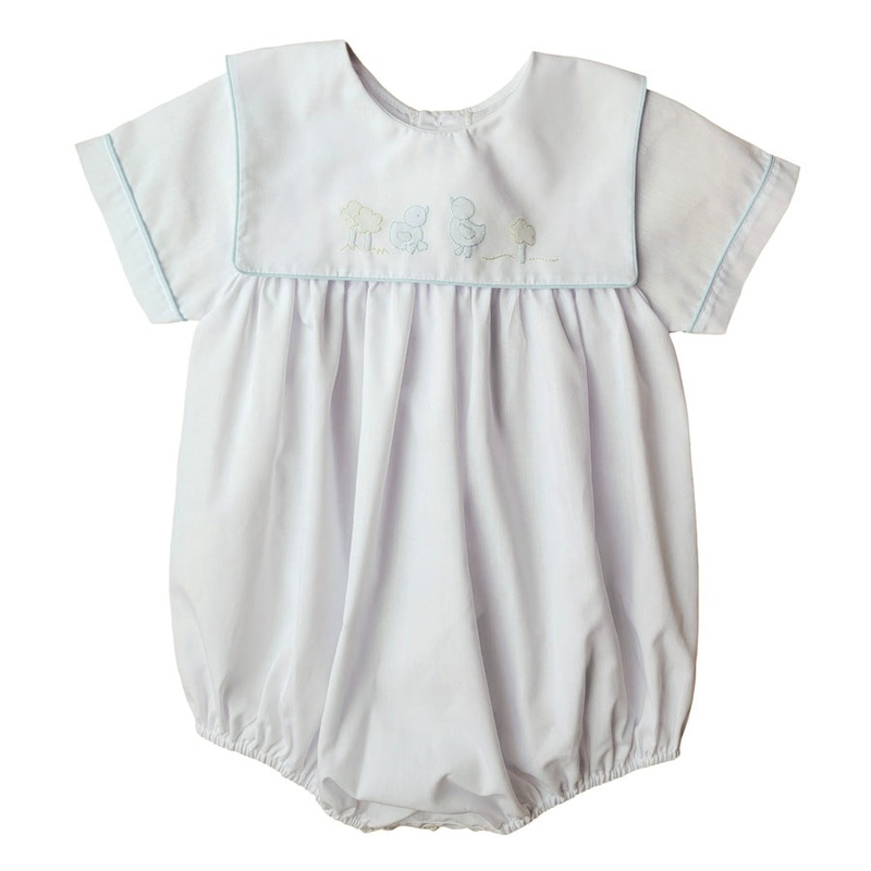 Boy’s Square Bib Bubble with Chick Embroidery